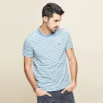 Camiseta a rayas para hombre comodidad y estilo. Camiseta casual de manga corta, perfecta para el verano, suave tejido transpirable, ideal para cualquier ocasión. — foto 1