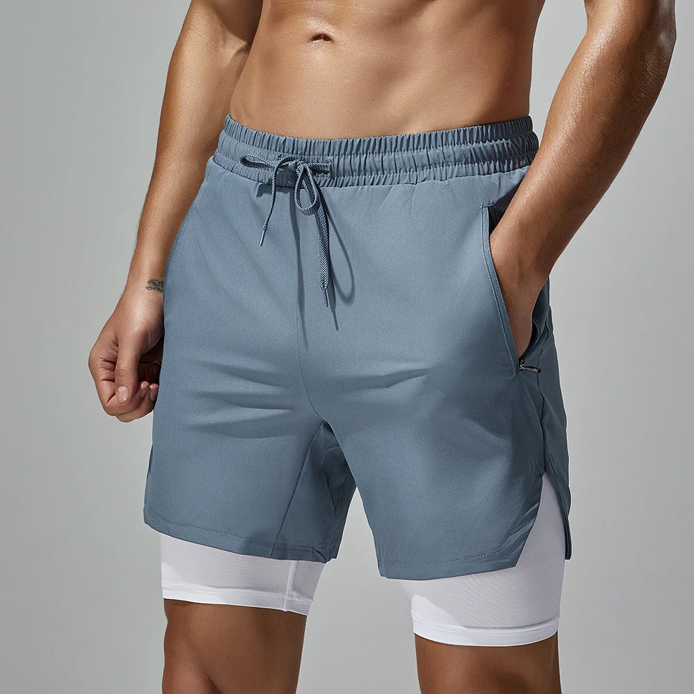 Four-sided stretch running shorts, quick-drying, double layer, designed for ultimate comfort and performance for runners — photo 1