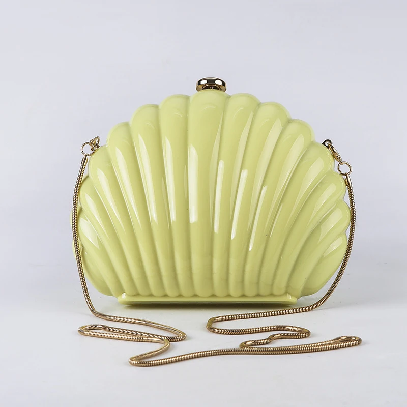 Acrylic Dinner Candy-colored Shell Hand-held Party Hard Box Bag, a stylish accessory perfect for dinners, parties, and s — photo 1