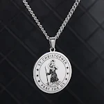Colar Pingente São Cristóvão Aço Inox Charme Para Viajar e Dirigir. Proteção Duradoura com Estilo Elegante. — foto 11