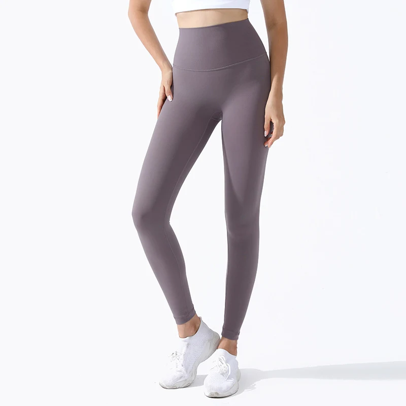 Dames sportlegging sneldrogend, nauwsluitend, hoge taille, heupverhogend, fitnessbroek, perfecte pasvorm. — foto 8