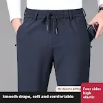 Pantalon de costume homme automne hiver taille élastique coupe droite élégant et confortable pour le travail et les sorties. — photo 7