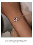 Pulseira Dupla Argola Clássica Simples, Design Sofisticado para Uso Diário, Ideal para Presentear e Adicionar Elegância ao Look. — foto 6