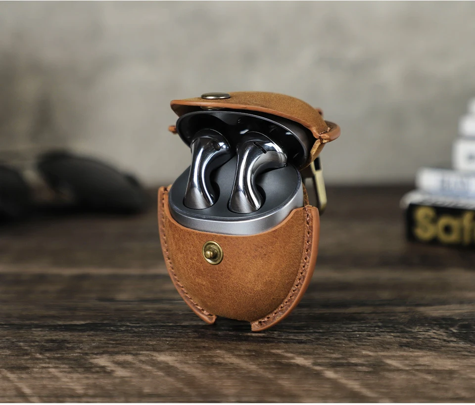 NewFreeBuds5 Earphone Sleeve Cowhide Portable Drop resistant case providing stylish and secure protection for your earbu — photo 10