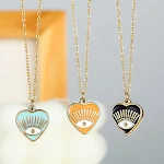 Colar com pingente de aço inoxidável "Fashion Love Oil Dripping Eyes" – Design moderno, gotículas de óleo e aço inoxidável, ideal para um look marcante. — foto 10