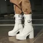 Botas Martin de Salto Super Alto Femininas Eleve seu visual com estas botas estilosas e confortáveis. Perfeitas para um look moderno e sofisticado, ideais para qualquer ocasião. — foto 5