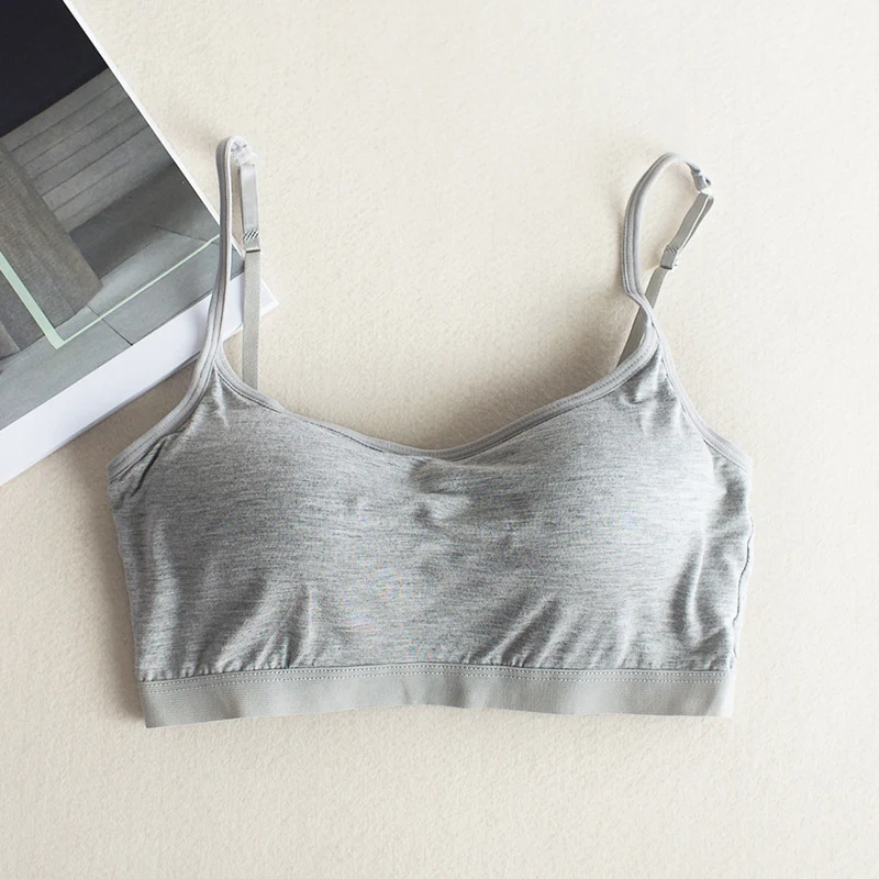 Bra With Chest Pad No Steel Ring Small Sling Vest providing comfort and light support perfect for everyday wear and a na — photo 3