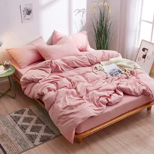 Title 1, Tianzhu Cotton Bedding Set Four-Piece Striped K...