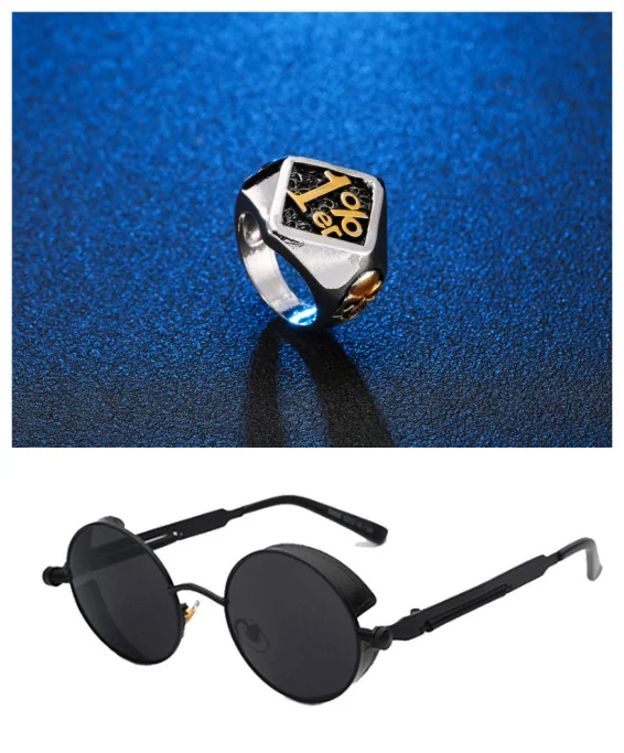 Óculos de sol Austin Powers Vintage com armação redonda de metal Proteção UV400 Estilo retrô icônico para um visual moderno e estiloso — foto 1