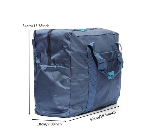 Portable printing travel bag large capacity nylon handbag folding luggage storage, the ultimate travel companion for pri — photo 4