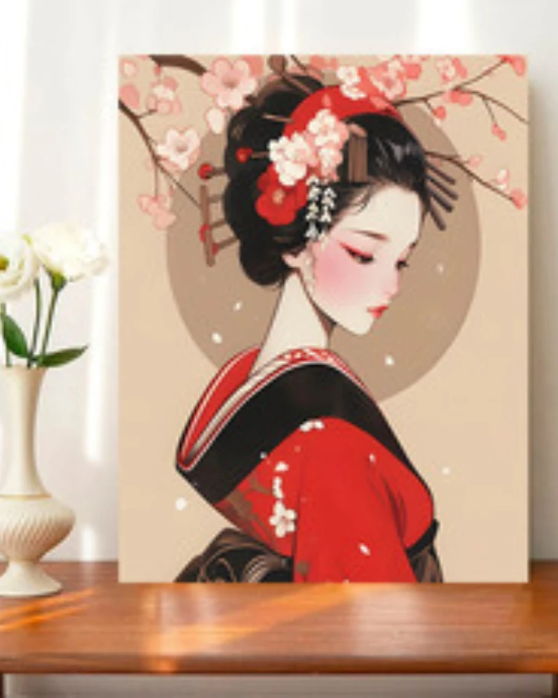 Kit de Pintura al Óleo Digital DIY – Nuevo Adorno Floral Nórdico Paisaje – Crea tu obra de arte única y decora tu hogar fácilmente. — foto 8