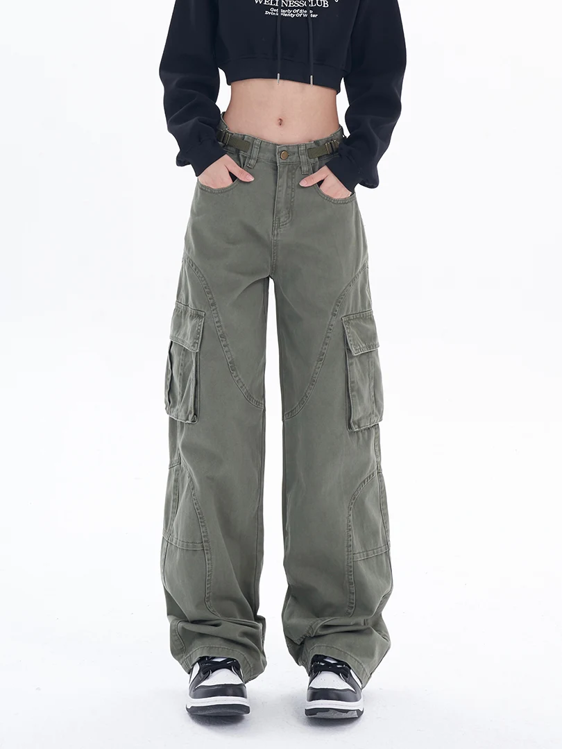 Dames losse casual broek met wijde pijpen. Comfortabel en stijlvol, perfect voor dagelijks gebruik. Geniet van de ruimte en de ontspannen look! — foto 9