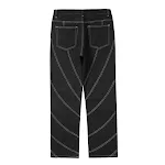 Diagonal straight casual fried street jeans for a relaxed, stylish look. Perfect for everyday wear, offering comfort and — photo 2