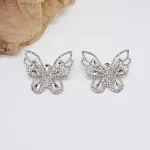 Silver Butterfly Studs