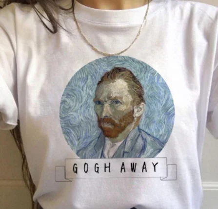 Title 4, Van Gogh Aesthetic Oil Painting Womens Short S...