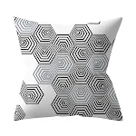 Capa de almofada cinza geométrico em poliéster para sofá, cinza prateado, promoção, decoração elegante, macia e moderna, compre agora! — foto 47