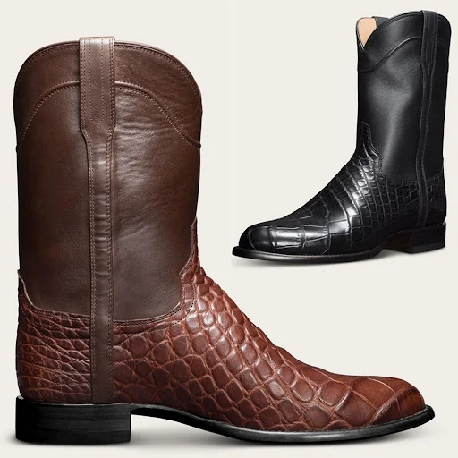 Title 2, Mens Boots Pattern Western Cowboy Mens Shoes....