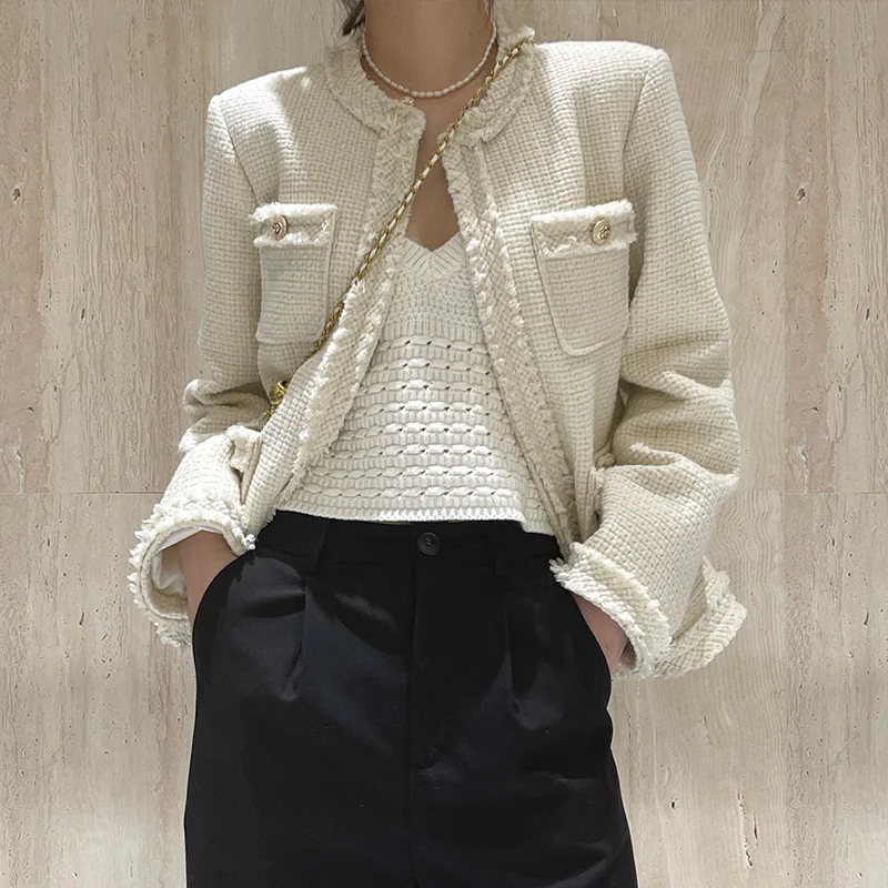 Title 2, Fashionable and simple solid color small suit j...