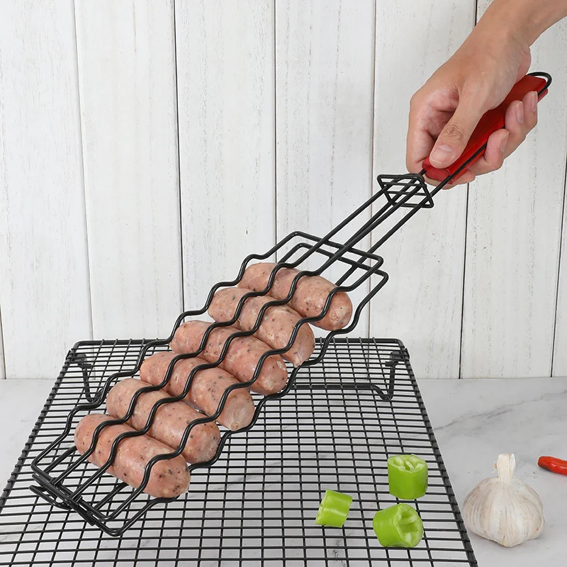 Removable Hot Dog Grill Wooden Handle Enjoy Perfectly Grilled Hot Dogs Easily Detachable and Convenient to Use and Clean — photo 4