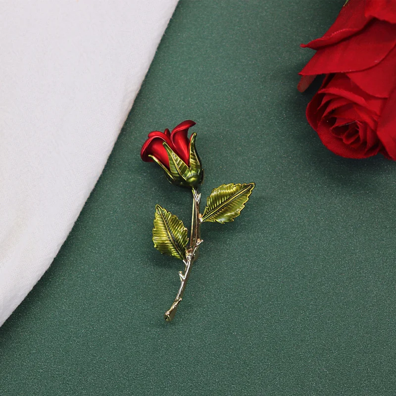 Broche Flor Rosa Tridimensional Rhindiamond, Fivela Anti-Brilho, Acessório Francês para um Toque Sofisticado e Charmoso. — foto 7