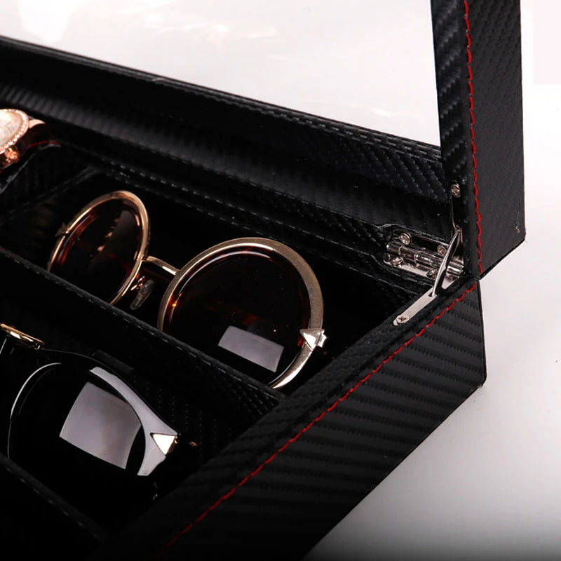 Title 5, Carbon Fiber Watch Glasses Storage Packaging Bo...