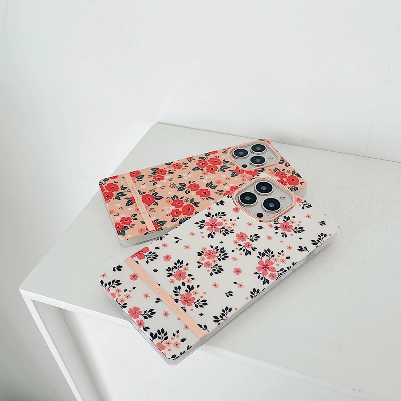 Title 10, Capa para celular floral pequena Ins Wind, quad...