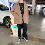 Jaqueta de Piloto Coreana Masculina Moda Coreana Design Moderno Resistente ao Vento Conforto e Estilo Urbano. — foto 2