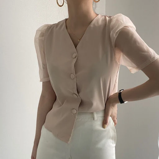 Title 2, Korean mesh splicing shirt offers a stylish, br...