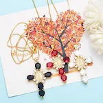 Colar Cruz Virgem com Micro Zircônias Europeu e Americano Pingente Criativo Personalidade Exclusiva Jóia Feminina — foto 8