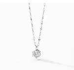 Colar solitário S925 prata esterlina super brilhante, estilo europeu e americano para mulheres. Elegância e brilho em uma peça única. — foto 7