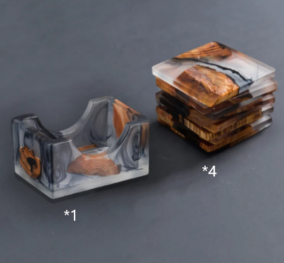 Resin pine cup holder, elegant and durable. Protect your furniture with style and add a natural touch to your home. Perf — photo 11
