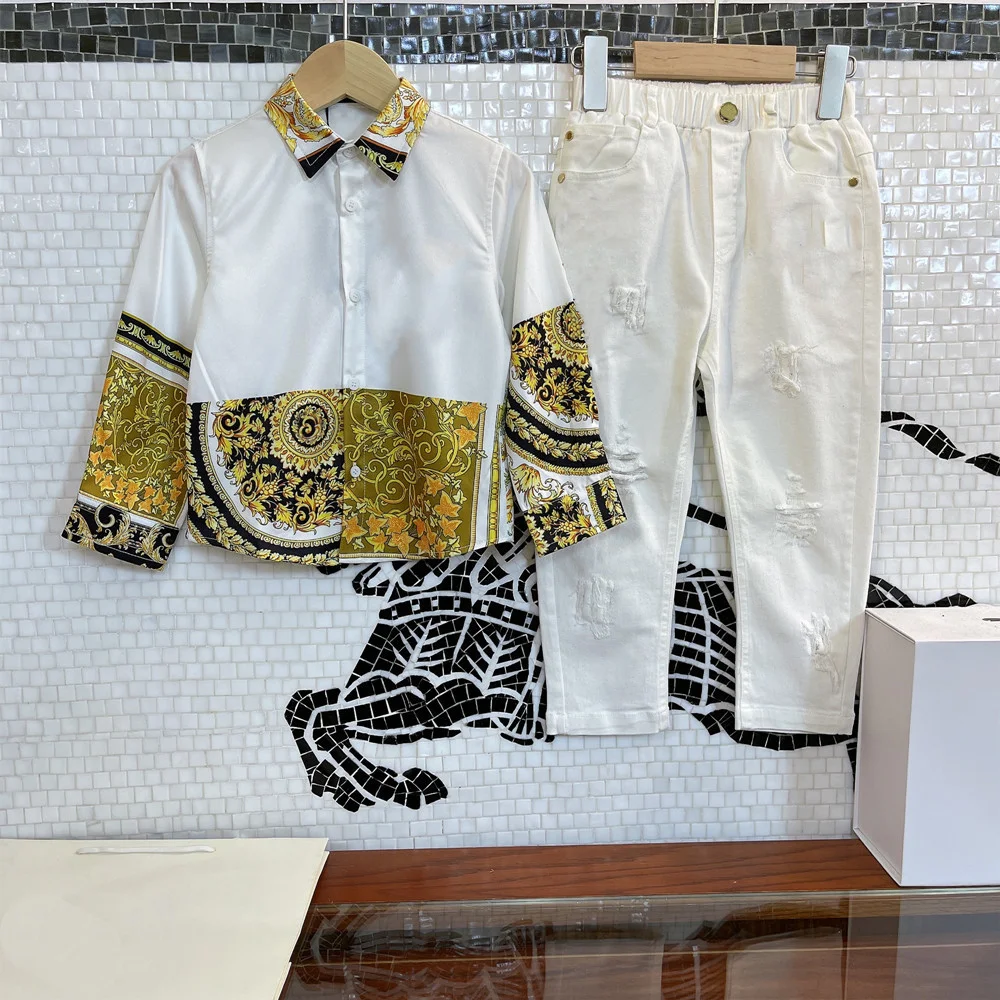 Jongens lange mouwen shirt Jeans Western stijl Comfortabel en stijlvol voor dagelijks gebruik Perfect voor actieve jongens Duurzaam materiaal en coole look — foto 5