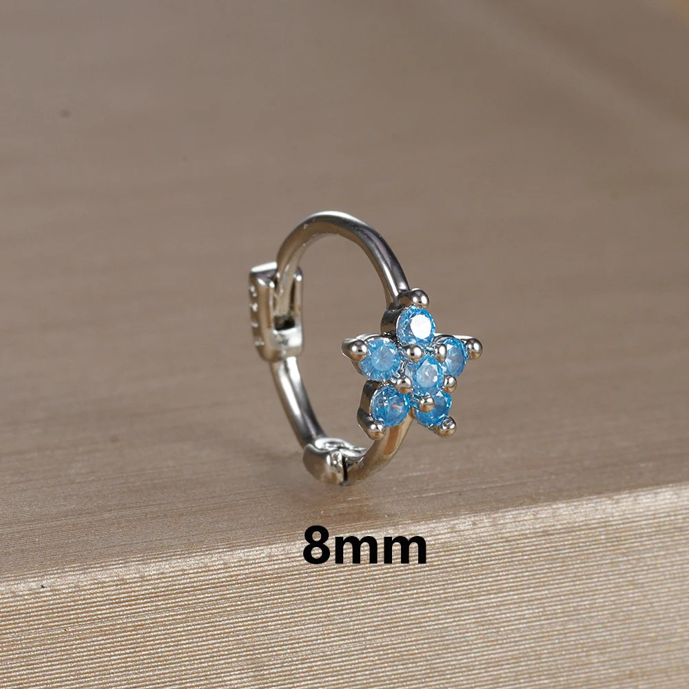Brincos Roxo Flor com Fivela e Micro Zircônia Incrustada, Design Sofisticado e Detalhes Delicados. — foto 20