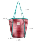 Bolsa de ombro xadrez multicolorida especial de moda, um acessório estiloso e prático para diversas ocasiões, com design moderno. — foto 15