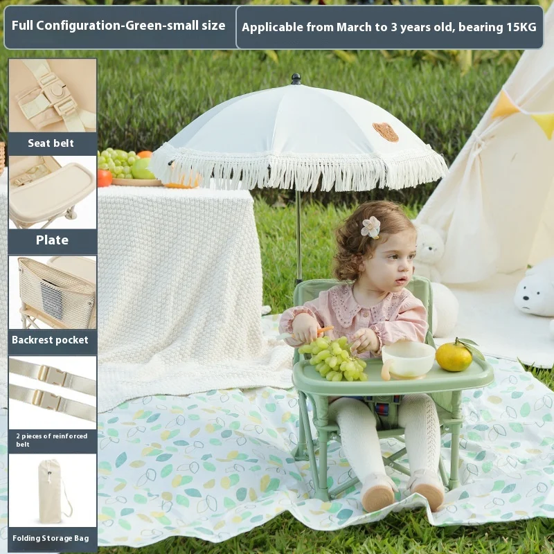 Cadeira de piquenique portátil dobrável para bebês Mesa de praia ao ar livre para acampamento. Perfeita para fotografia, aprendizado e refeições à beira-mar. — foto 21