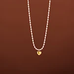 Colar de amor de design de moda bicolor ouro e prata, um acessório sofisticado e elegante para expressar seu amor de forma única. — foto 1