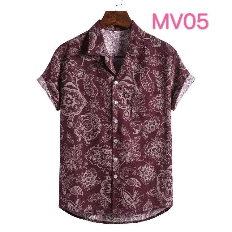 2020 Cotton and Linen Ethnic Style Suit Collar Short Sleeve Shirt. Lightweight, breathable, and stylish, perfect for sum — photo 1