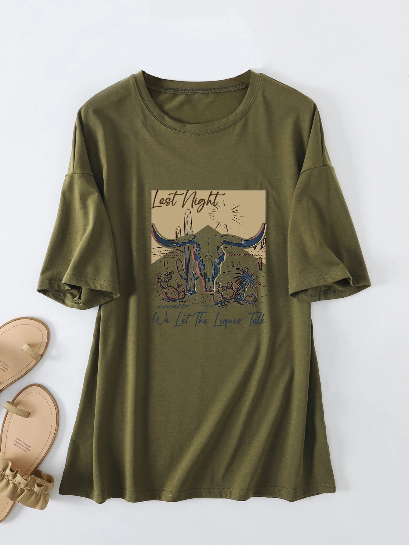Casual Women's Round Neck Loose Short Sleeves — photo 16