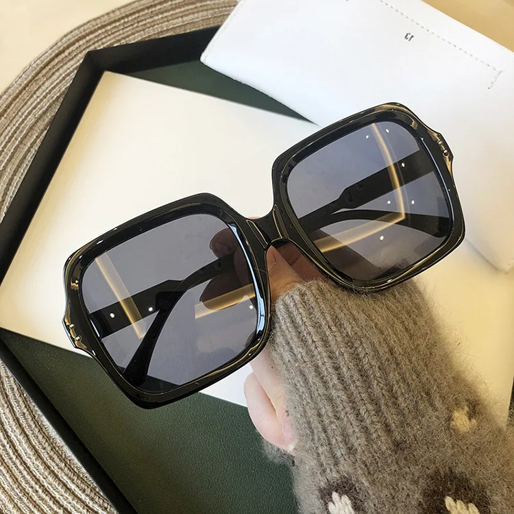Title 1, Sunglasses Female Big Face Sunglasses Round Fac...