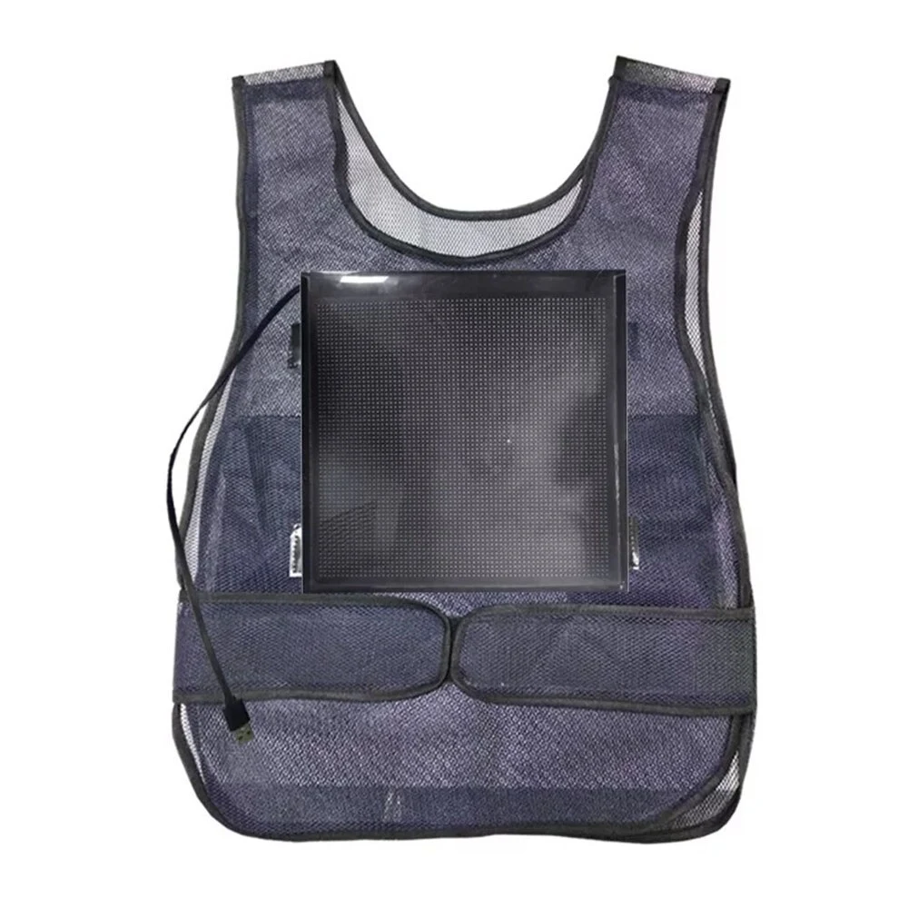 Research Color Wearable Display Advertising Vest. Dynamically displays ads, enhances visibility, and provides data analy — photo 5