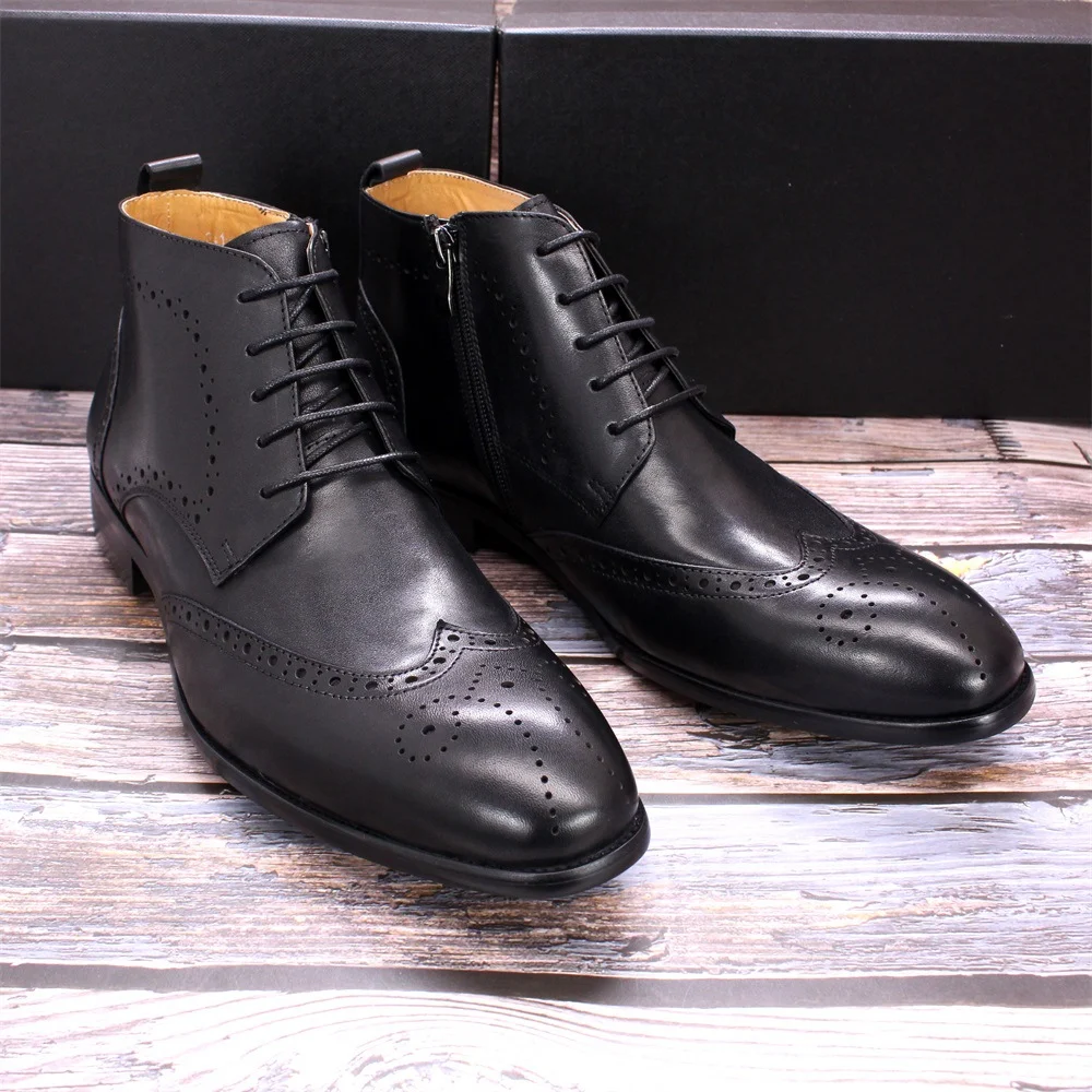 Title 9, Mens Side Zipper Leather Martin Boots Stylish ...
