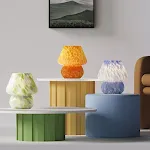 Creative Mushroom Lamp Cream Style Simple Indoor Bedside Lamp. Offers soft lighting and a charming design, creating a re — photo 3