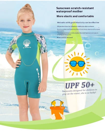 Title 16, Mädchen Einteiler kurzärmliges Sonnencreme Bade...