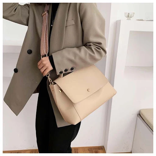 Title 6, All-match Solid Color Messenger Bag Femal Casu...