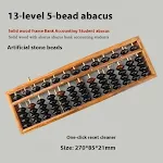 Solid Wood 5 Beads 13 Gear