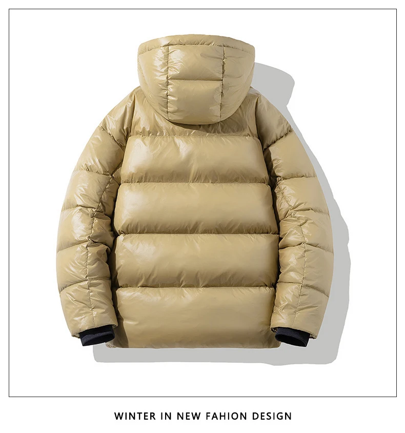 Short Glossy Down Jacket Thick White Duck Down Warm Comfortable Winter Coat Lightweight and Stylish Excellent for Cold W — photo 6