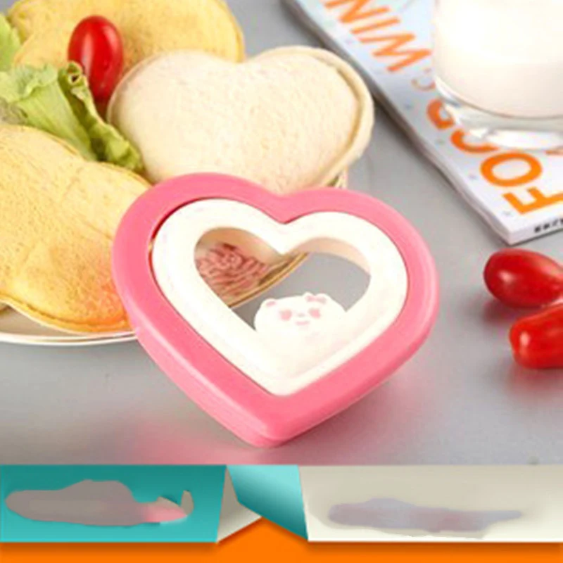 Heart-shaped sandwich plastic mould. Create adorable toasts and snacks easily. Simple to use, perfect for kids and speci — photo 4