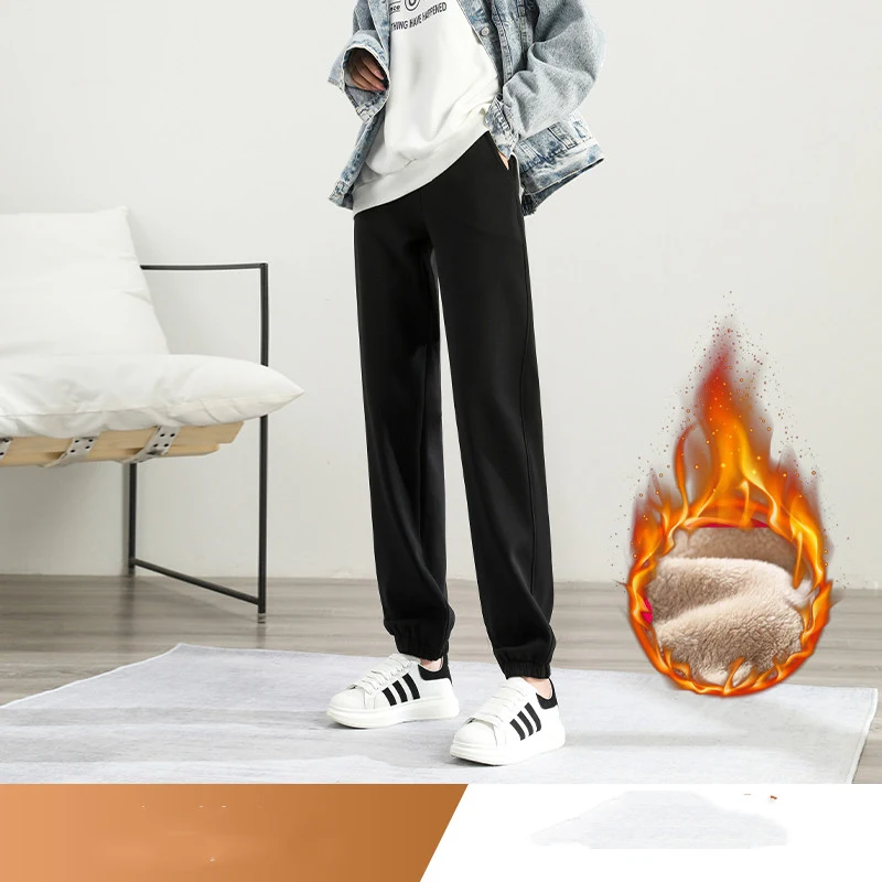 Pantaloni Casual Plus Size Donna in Velluto Spessi e Ampi Comodi e Caldi Perfetti per l'Uso Quotidiano e il Relax Autunno Inverno — foto 8