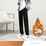 Pantaloni Casual Plus Size Donna in Velluto Spessi e Ampi Comodi e Caldi Perfetti per l'Uso Quotidiano e il Relax Autunno Inverno — foto 8