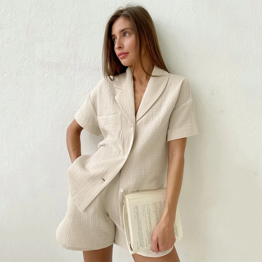 Title 4, Womens cotton shorts and short-sleeved shirt s...
